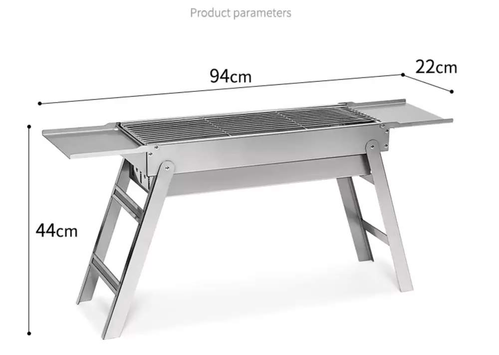 Minimalistischer, klappbarer Holzkohlegrillofen