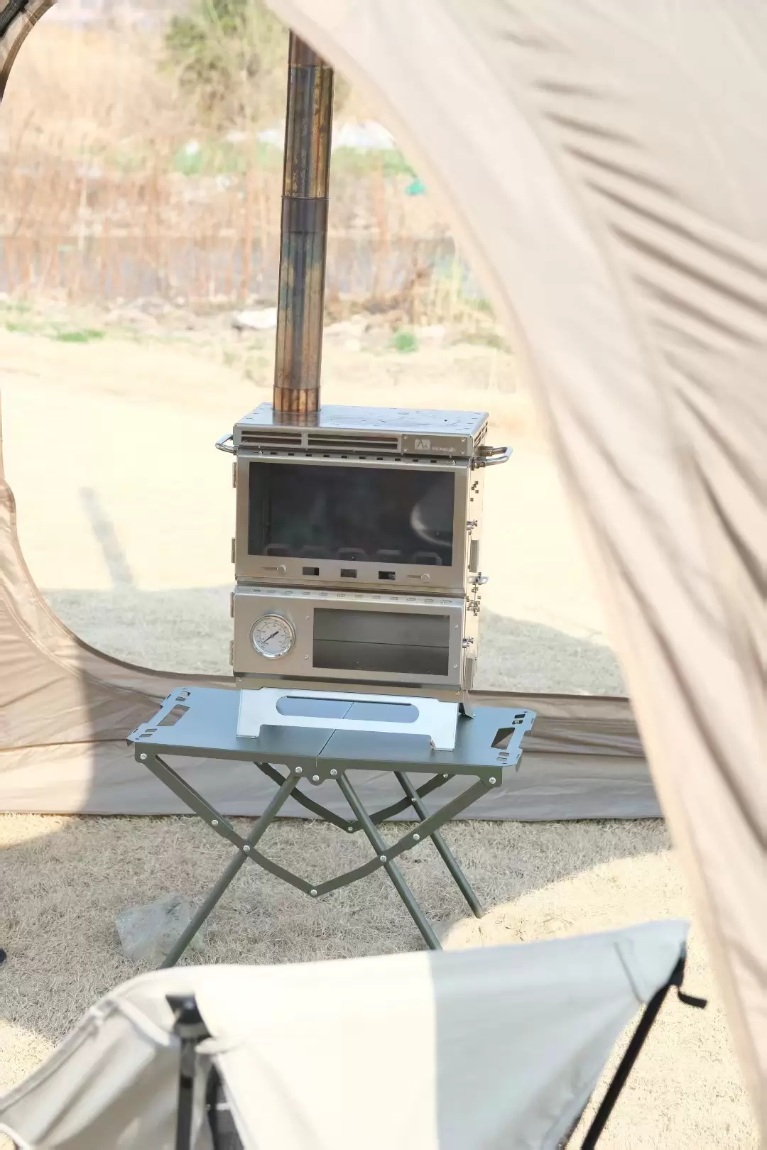 Multifunktionaler All-in-One-Campingkocher/Ofen