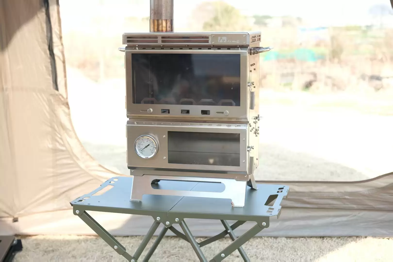 Multifunktionaler All-in-One-Campingkocher/Ofen