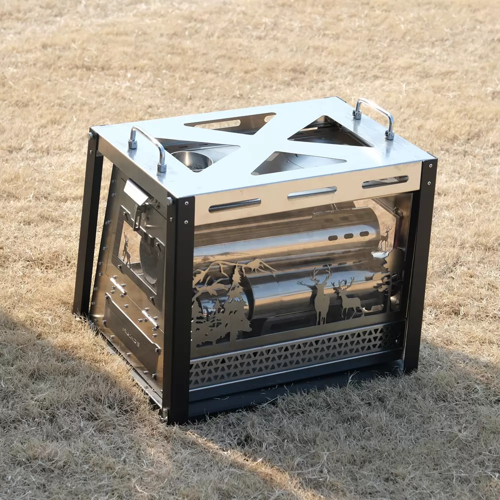 Honeycomb Totem Outdoor Holzofen