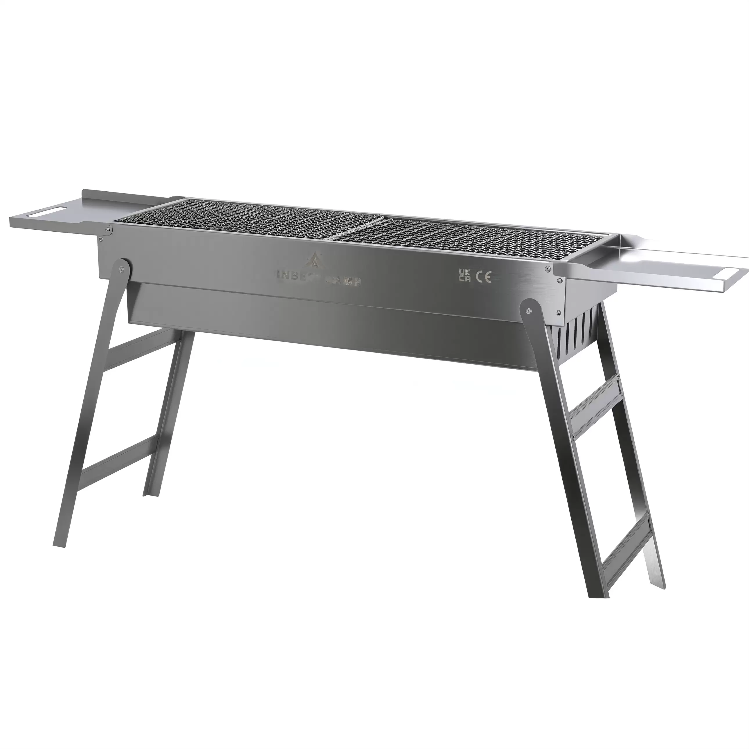 Faltbarer Holzkohlegrill aus Edelstahl, tragbarer Grillofen für den Außenbereich Faltbarer Holzkohlegrill aus Edelstahl, tragbarer Grillofen für den Außenbereich