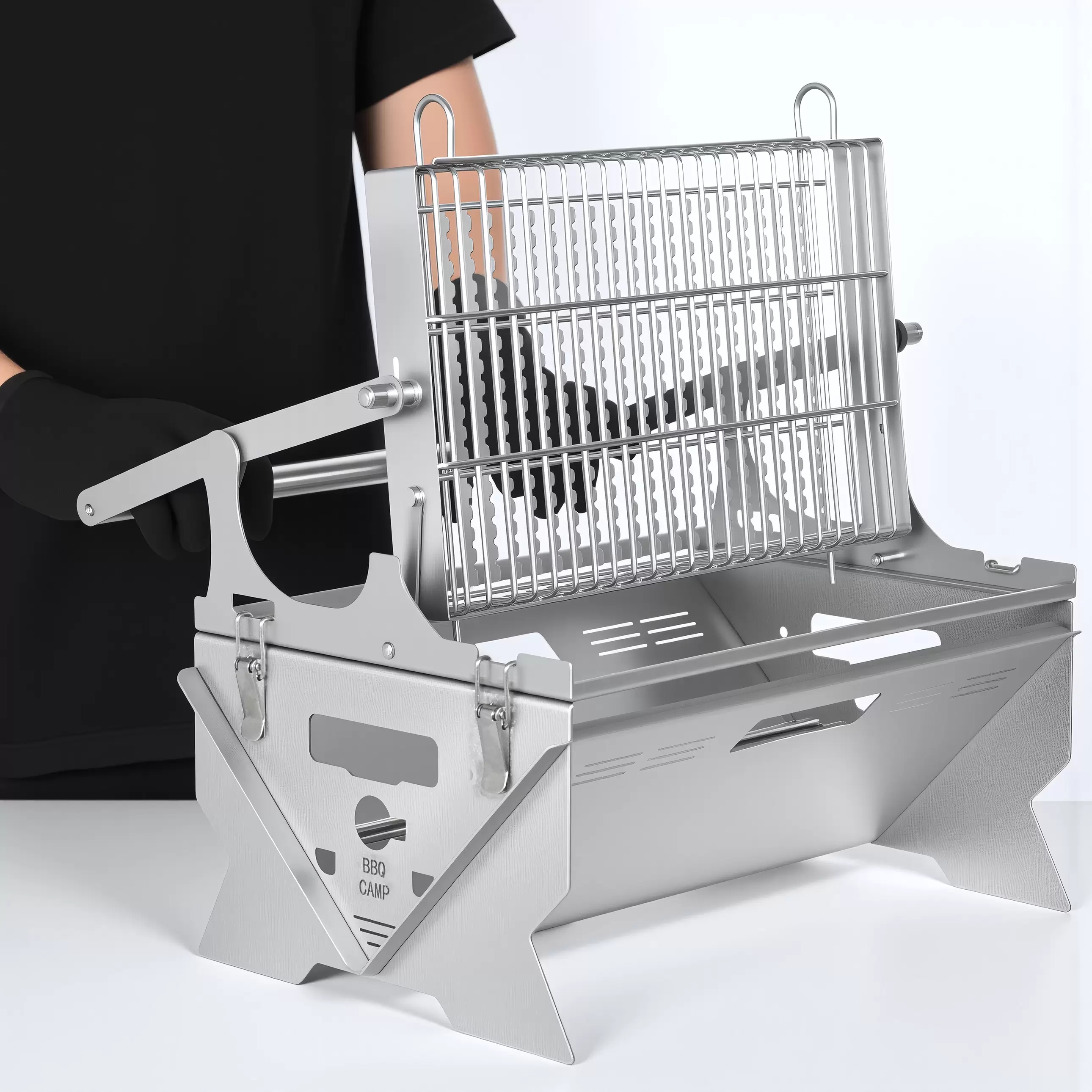 Maximieren Sie den Geschmack: Wie ein rotierender Klappgrill das Grillen im Freien verbessert