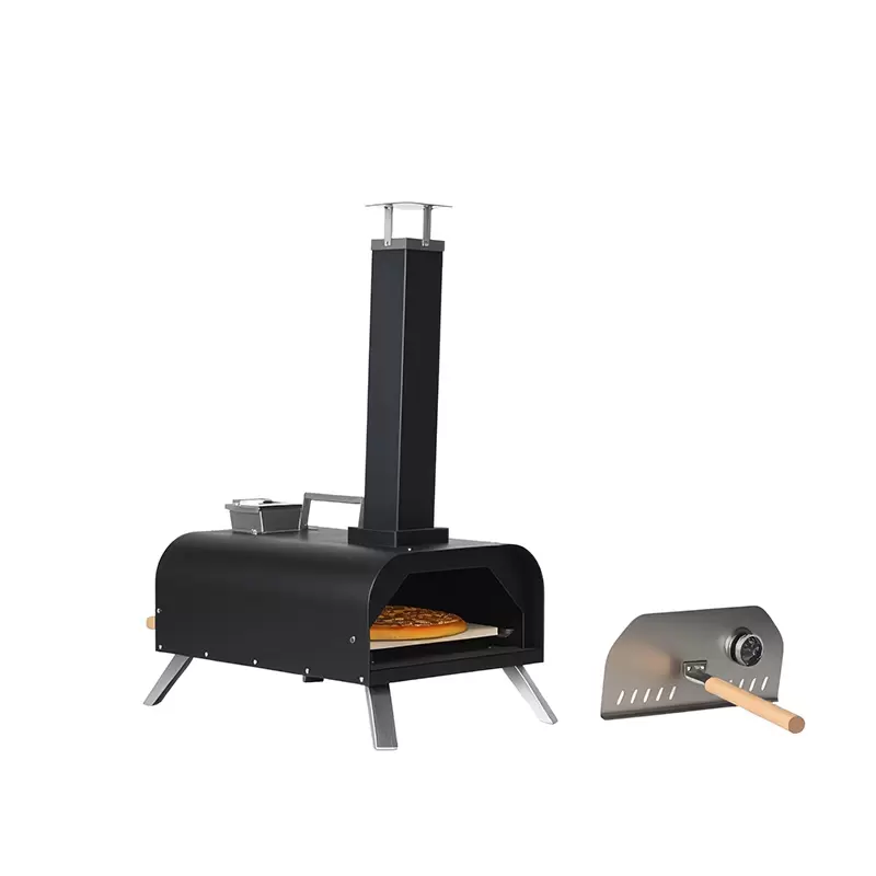 Tragbarer Pizzaofen aus Gusseisen f&uuml;r den Au&szlig;enbereich