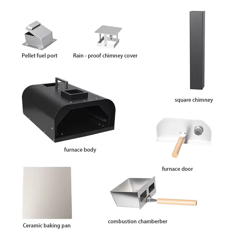 Tragbarer Pizzaofen aus Gusseisen f&uuml;r den Au&szlig;enbereich