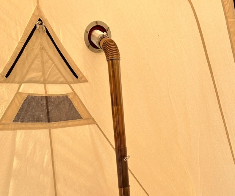 So installieren Sie ein Rauchrohr an einem Zeltofen aus Segeltuch