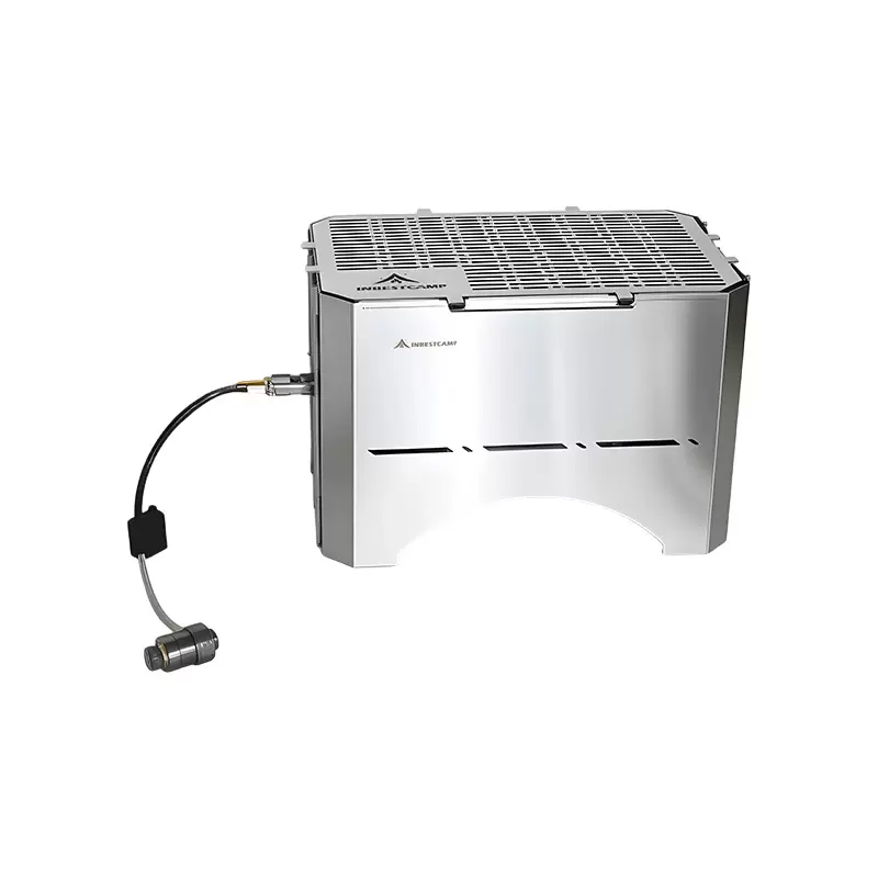 Zusammenklappbarer Gas-Holzkohlegrill