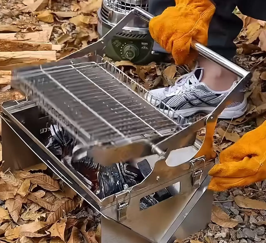 tragbarer Holzkohlegrill, faltbar