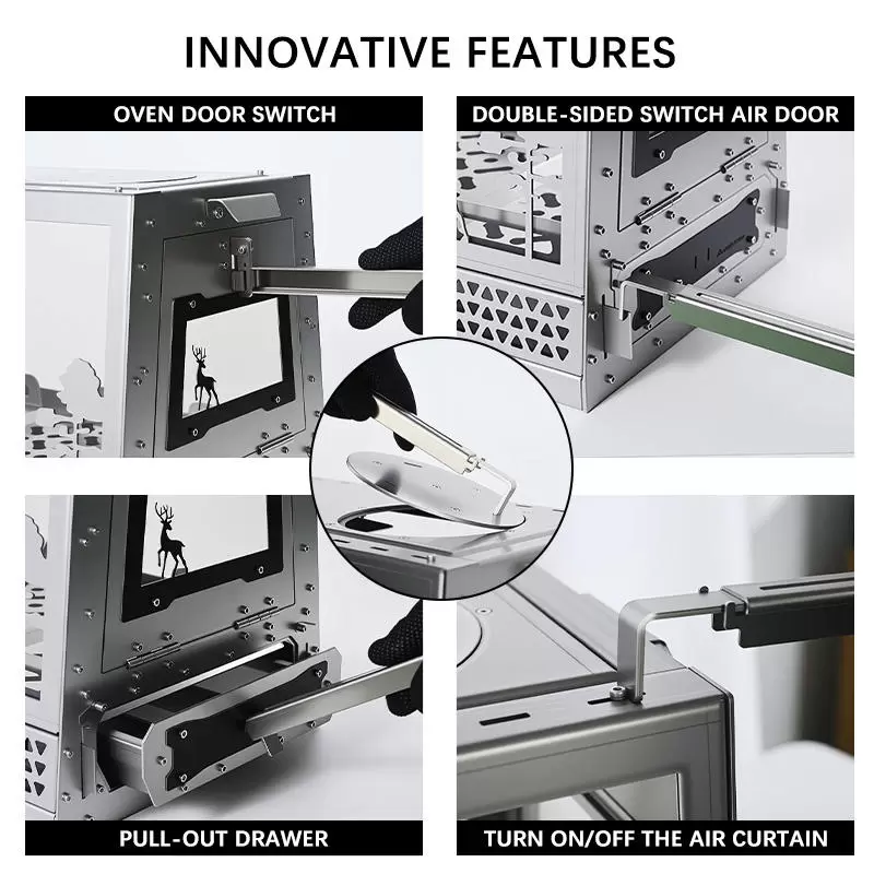 Edelstahl-Zelt-Holzofen