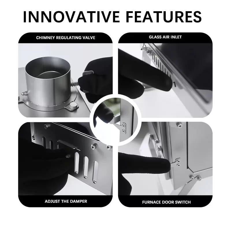 Faltbarer Zelt-Holzofen für Wintercamping