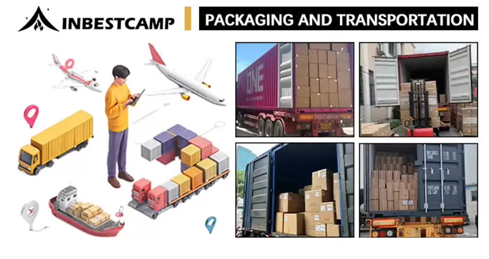 Verpackung und Transport von Zeltöfen
