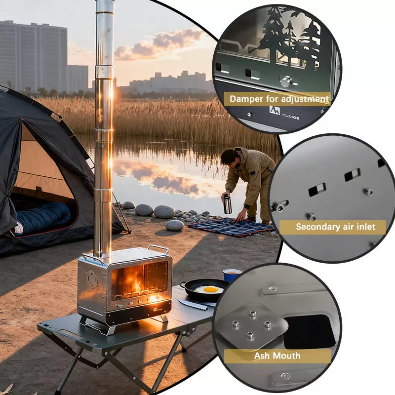 Kompakter Zeltkocher für Campingplätze