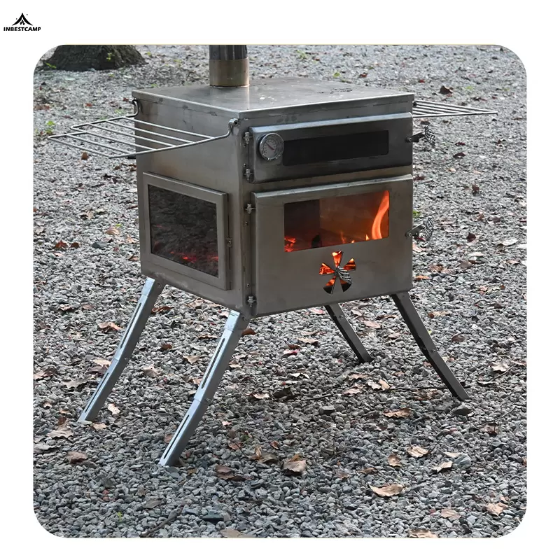Camping-Pizzaofen mit Herd