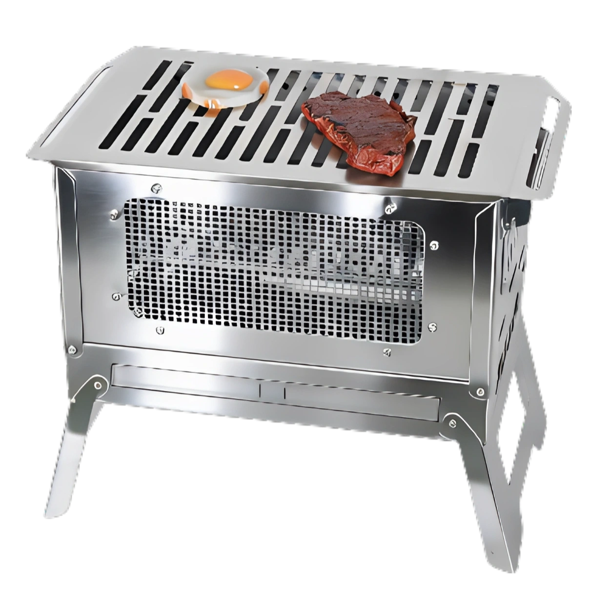 Tragbare abnehmbare Feuerstelle/BBQ-Grill aus Edelstahl