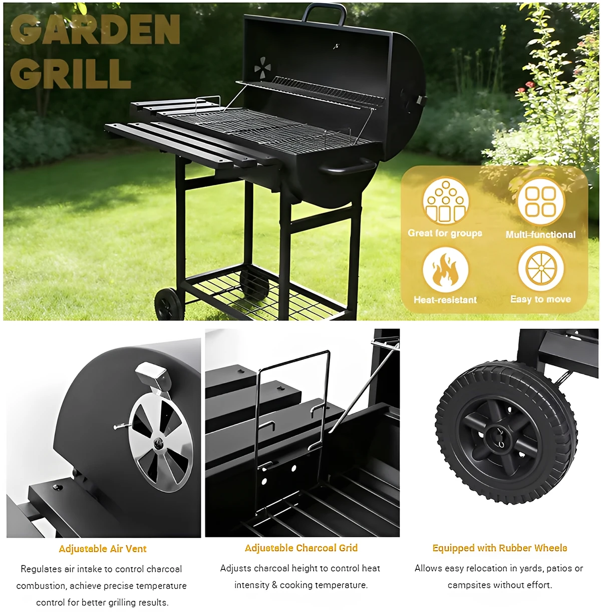 Amerikanischer Hinterhof-Grill