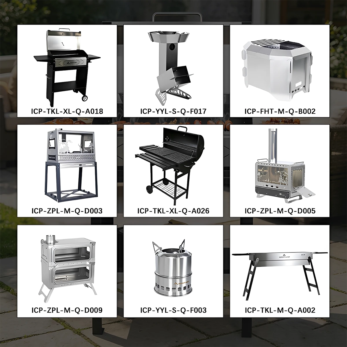 Hinterhof-Holzkohlegrill-Serie